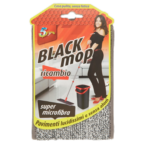 Super Five Black Mop Ricambio 1pz