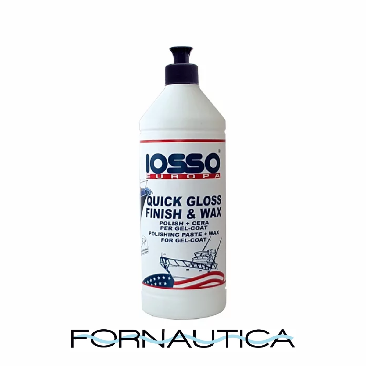 Polish Finitura con cera Iosso Quick Gloss Finish e Wax per barche Gelcoat e VTR