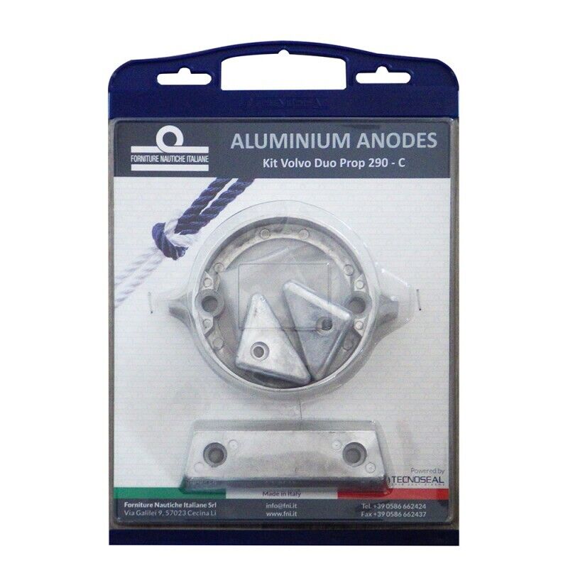 KIT ANODI IN ALLUMINIO PER MOTORE VOLVO PENTA 290 DPC DUAL PROP KIT 4 PEZZI