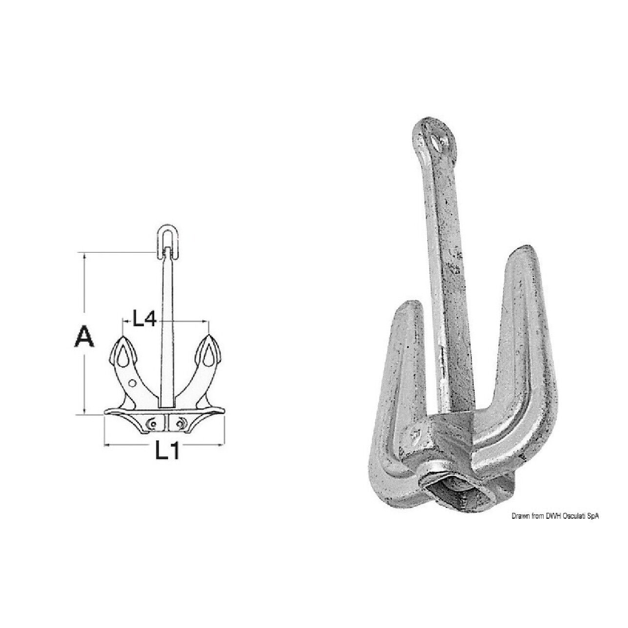 Osculati Ancora Hall 2,5 kg 01.142.25