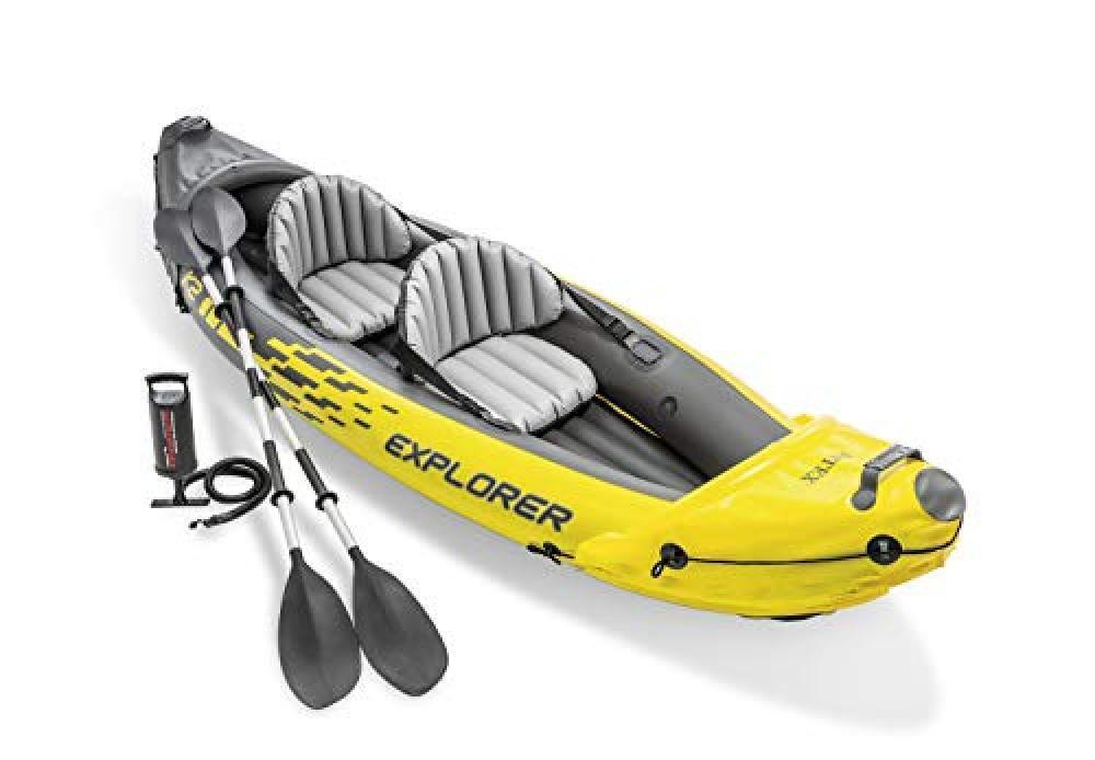 (TG. 312 x 91 x 51 cm) Intex 68307NP, Canotto Explorer K2 con Remi Alluminio, 2