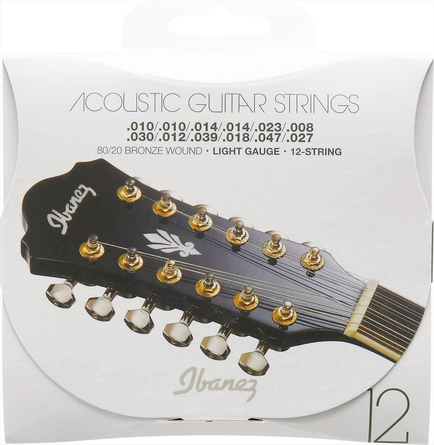 Ibanez 12 Stringa per 80/20 Chitarra Acustica Bronzo Rivestito Luce Bilancia