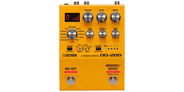 BOSS OD-200 Hybrid Drive Pedal Distortion and Overdrive Pedale per chitarra