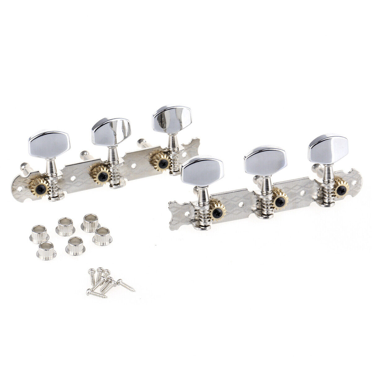 Musiclily Pro Chrome 3 On Plate Acoustic Guitar Machine Heads Tuning Pegs Set
