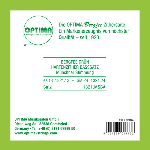 Cetra - Corde Per Cetra Arpa - Cetra Nylon Verde 1321 - Set Basso - 1321.msba