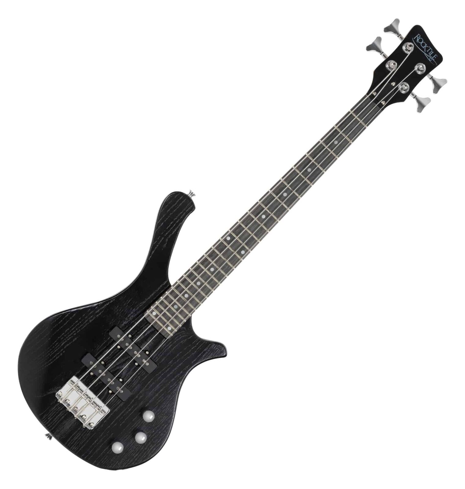 Basso Elettrico Short Scale E-Bass per Viaggio 4-Corde 24 Tasti JB-Style Nero
