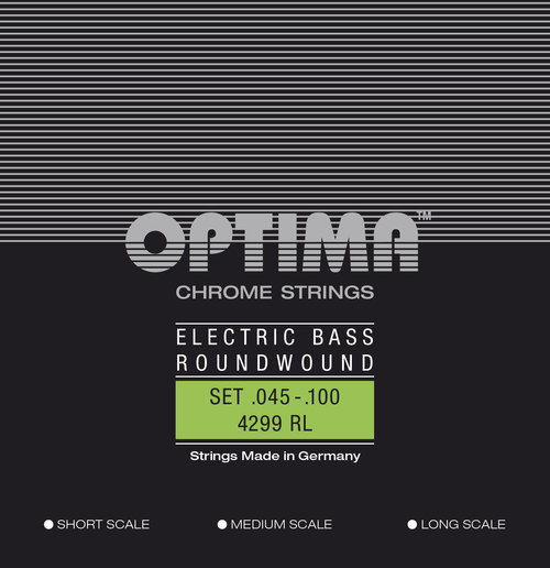 Basso - Corde Per Basso Elettrico Chrome Strings. Round Wound Short Scale - S...