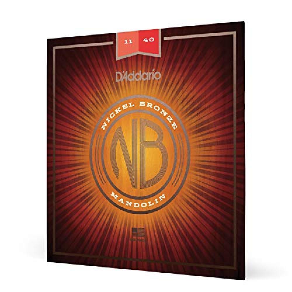(TG. 11-40) d' Addario NBM1140 11 - 40 Medium nickel Bronze Mandolin Strings - N