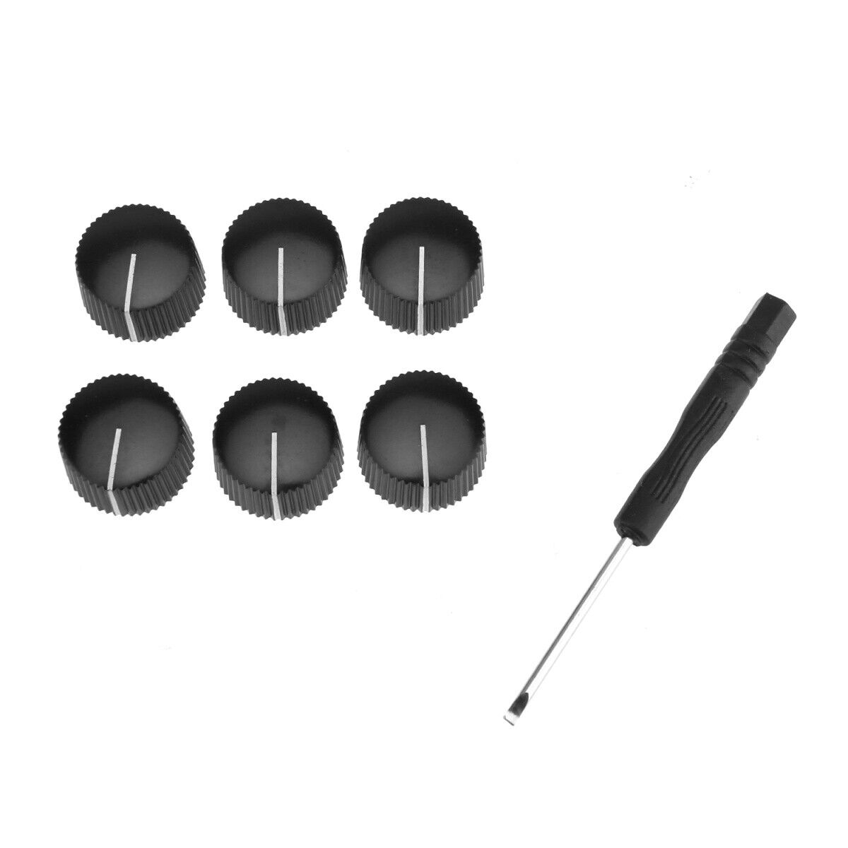 Musiclily Pro 6Pcs Nero Inch Vintage Amplifier Knob Set per Solido Shaft CTS Pot