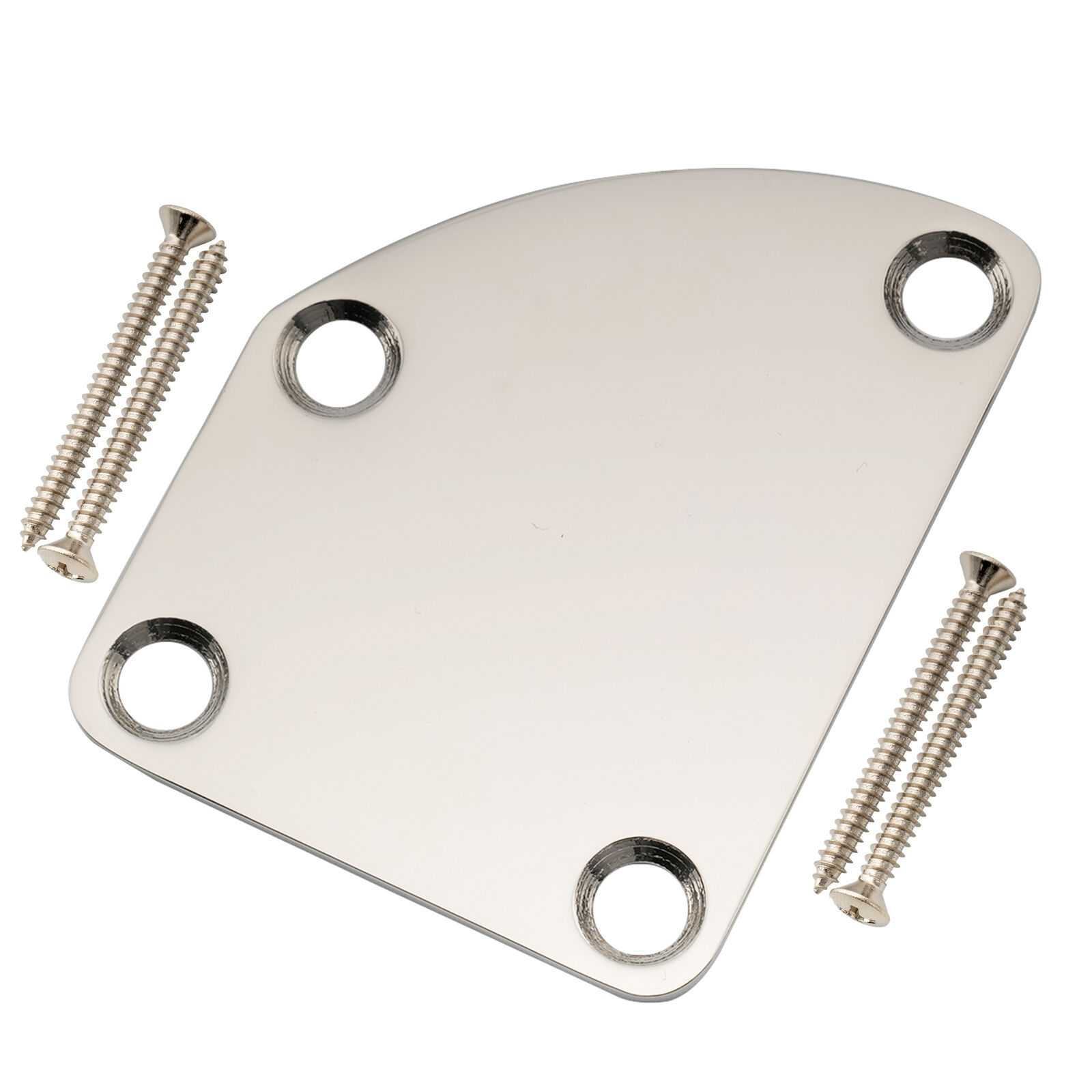 Musiclily Pro Nickel Steel Contoured Heel Neck Plate For Strat Tele Guitar Bass