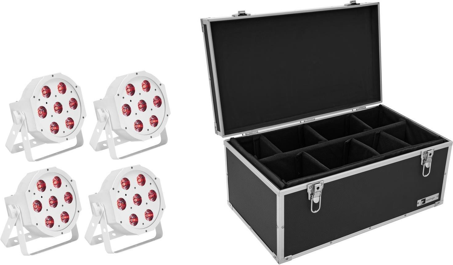 EUROLITE Set 4x LED SLS-7 HCL Pavimento bianco  Custodia (20000658)
