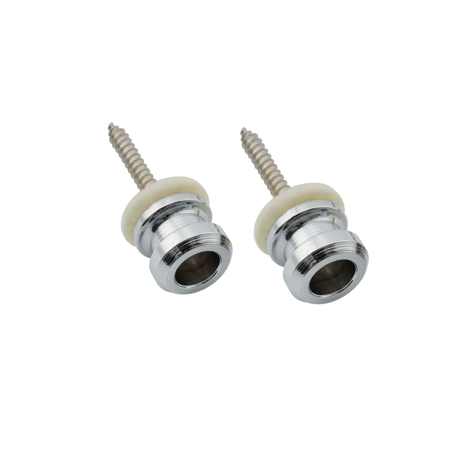 Musiclily Pro 2Pcs Chrome 12mm Steel Strap Buttons End Pins For Electric Guitar