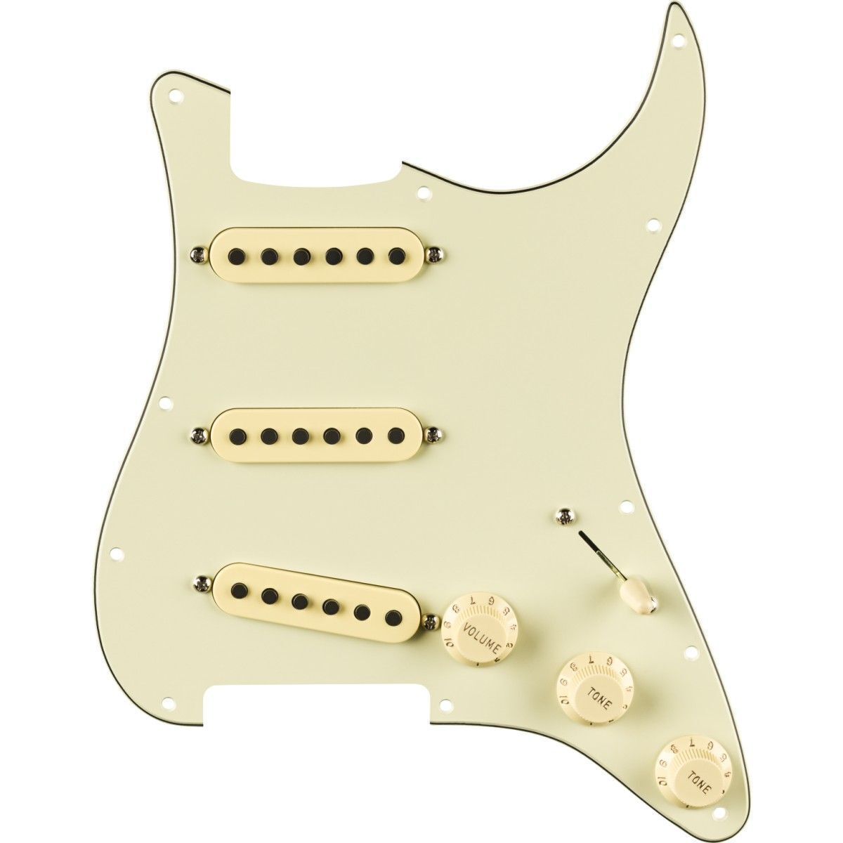 Fender Pre-Wired Strat Pickguard, Eric Johnson Signature, Mint Green 11 Hole PG