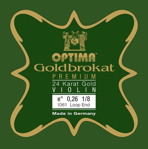 Violino - Corde - Corde Per Violino Goldbrokat Premium 24 Karat Gold - E 0,26...