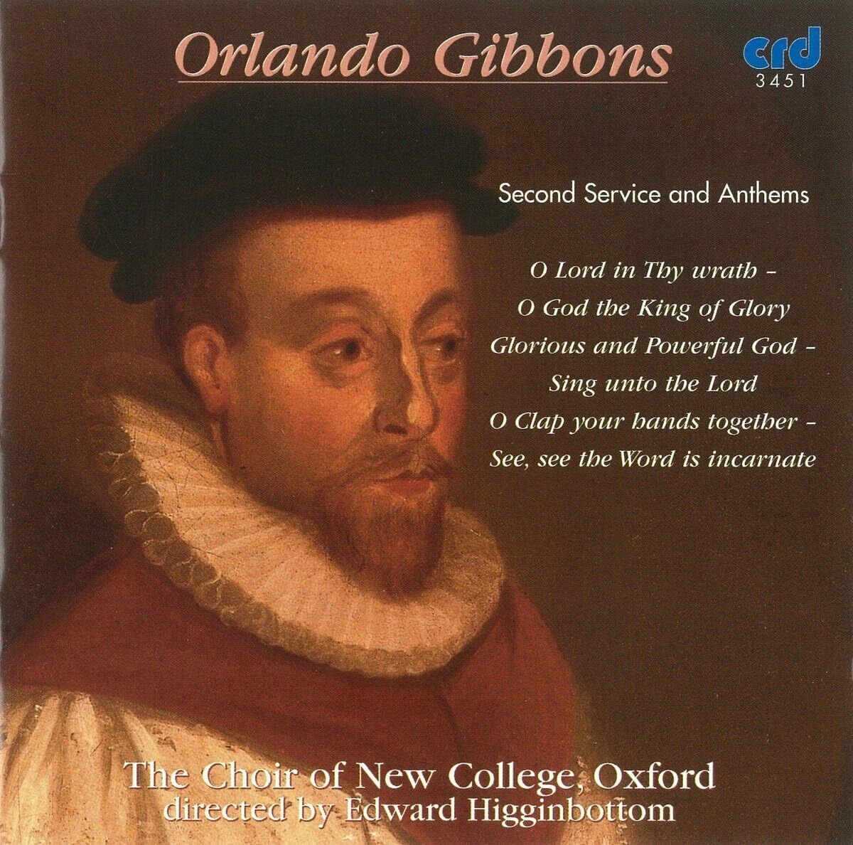 Orlando Gibbons Orlando Gibbons: Second Service and Anthems (CD) Album