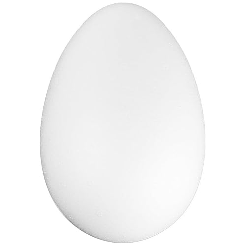 Ideen Mit Herz Uovo Di Polistirolo, 2 Pezzi, Grande E Divisibile (Altezza 16 Cm, Diametro 11 Cm, 1 Pezzo)