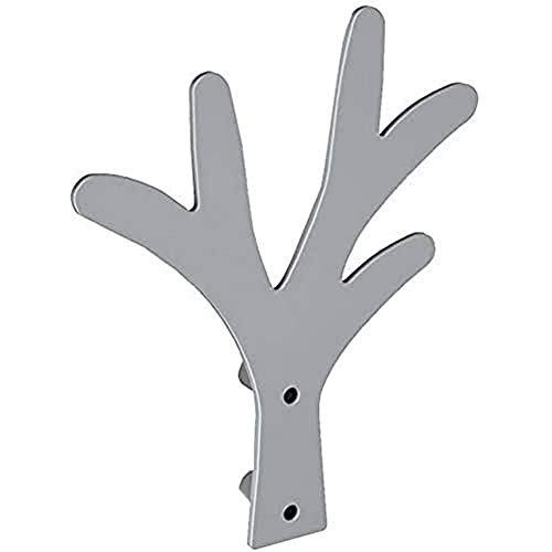 Bolis Italia Appendiabiti Singolo In Acciaio Verniciato, Metallo, Argento, Misura Unica, Cm 12