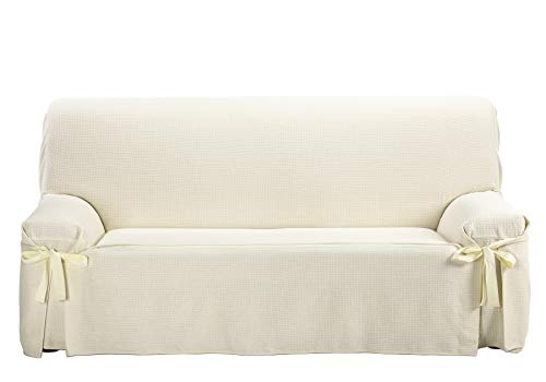 Martina Home Korfu Copridivano Fiocco, Cotone, Ecru 3 Posti