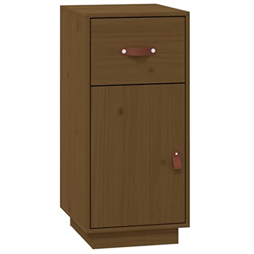 Vidaxl Credenza Miele 34X40X75 Cm In Legno Massello Di Pino