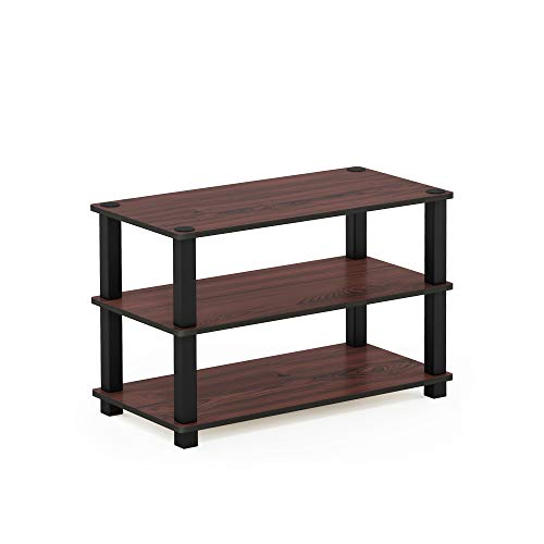 Furinno Scarpiere, Dark Cherry And Black, 3-Tier Single