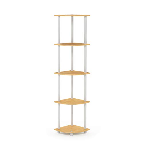 Furinno Libreria Ad Angolo Beech And White 5 Livelli