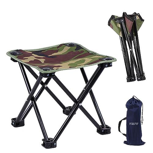 Fcqlfyf Sgabello Da Campeggio, Sgabello Pieghevole Portatile, Sgabello Da Pesca, Sedia Mini Sgabello, Per Spiagge,Tour,Caccia,Golf,Escursionismo,Pesca