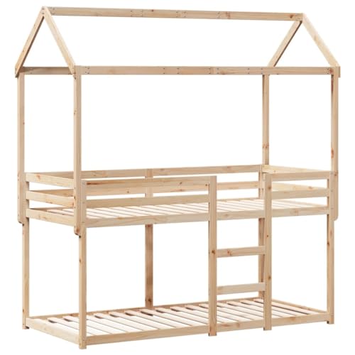 Vidaxl Letto A Castello Senza Materasso 90X200Cm Massello Pino