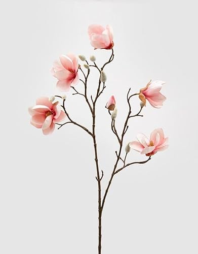 Edg Enzo De Gasperi Enzo De Gasperi Ramo Magnolia Stellata Artificiale H 80 Cm Pink