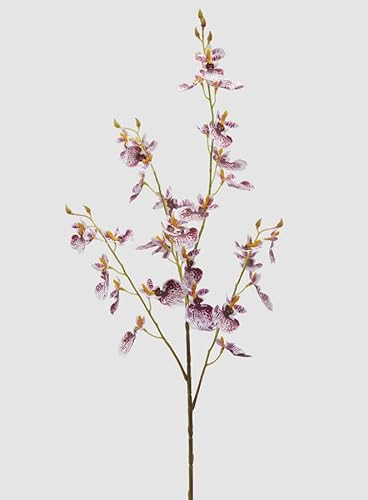 Edg Enzo De Gasperi Enzo De Gasperi Orchidea Oncidium Ramo X4 Artificiale H 80 Cm White Violet
