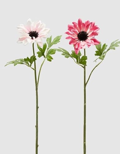 Edg Enzo De Gasperi Enzo De Gasperi Ramo Anemone Rex Artificiale H 52 Cm Ass. White Pink 1 Pz