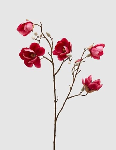 Edg Enzo De Gasperi Enzo De Gasperi Ramo Magnolia Stellata Artificiale H 80 Cm Fuchsia