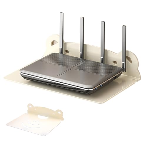 Xyuayamz Supporto Router Muro, Porta Router Da Parete, Rack Per Router Montaggio A Parete, Mensola Piccola Da Muro Per Proiettore, Router, Console Di