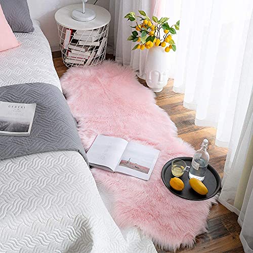 Yihaic Faux Tappetto Di Pelle Di Pecora Tappeto, Pecora Agnello Imitazione Pelliccia Sintetica Decorativa, Adatto Per Tappeto Per Soggiorno, Tappetino