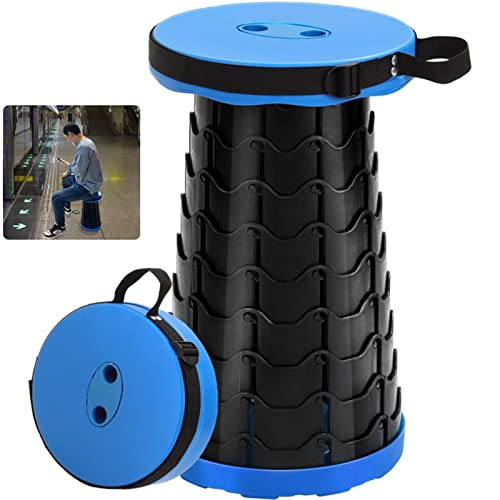 Sgabello Pieghevole Portatile,Sgabello Campeggio Regolabile,Portatile Sgabello Telescopico Plastica,Sgabelli Da Esterno Regolabile Sedia Campeggio,Per