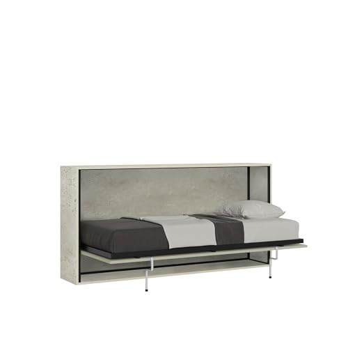 Bonussi Letto Singolo A Scomparsa Salvaspazio Orizzontale Kando H97,4 Cm Cashmere