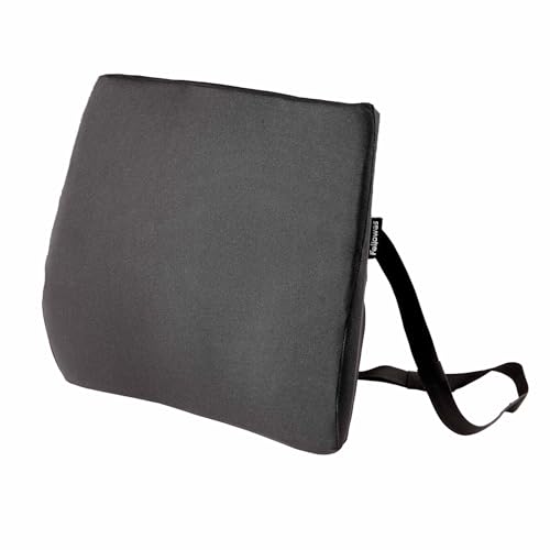 Fellowes Cuscino Schiena Comfort Breyta - Supporto Ergonomico Per Tutta La Schiena, Cinghia Regolabile, Da Materiale Riciclato, Con Maniglia Per Il Tr
