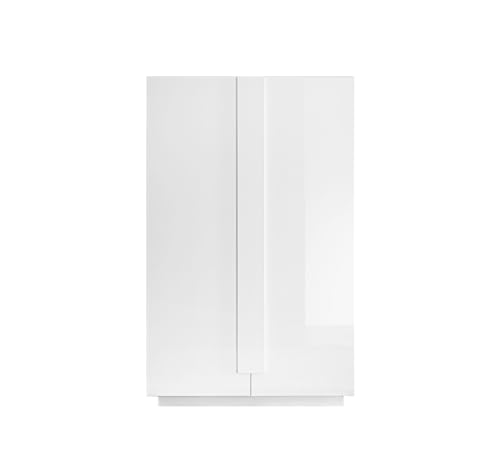 Bonussi Madia Mobile Soggiorno Alto 2 Ante Jupiter 121X44X193 Cm Bianco Laccato Lucido