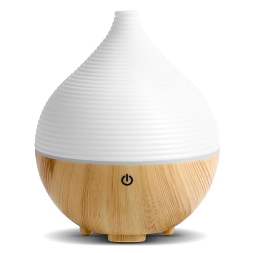 Aiqinu Diffusore Di Oli Essenziali, 160Ml Diffusore Di Aromi Umidificatore Ambiente Con Led A 7 Colori, Ultrasuoni Aromaterapia Diffusore,Spegnimento