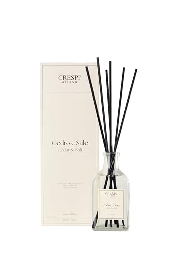 Crespi Milano | Profumatore Per Ambiente Fragranza Cedro E Sale, Diffusore Profumo Ambiente A Lunga Durata, 250Ml
