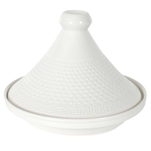 Home Deco Factory, Ka0280, Tagine Da Presentazione In Ceramica 25,5 Cm-Elegante Utensile Da Cucina E Accessorio Da Servizio, Ideale Per Carni E Verdur