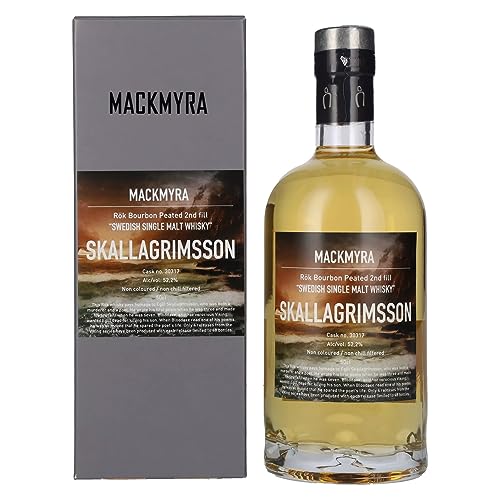 Mackmyra Mackmyra Skallagrimsson Rök Bourbon Peated Whisky Svedese Di Malto Singolo - 500 Ml