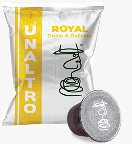 50 Capsule Compatibili Nespresso Miscela Royal- Unaltro Caffè Arabica Robusta Cremoso Intenso