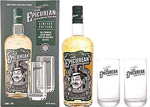 Douglas Laing The Epicurean Lowland Blended Malt On-Pack 46,2% Vol. 0,7L In Giftbox With 2 Glasses