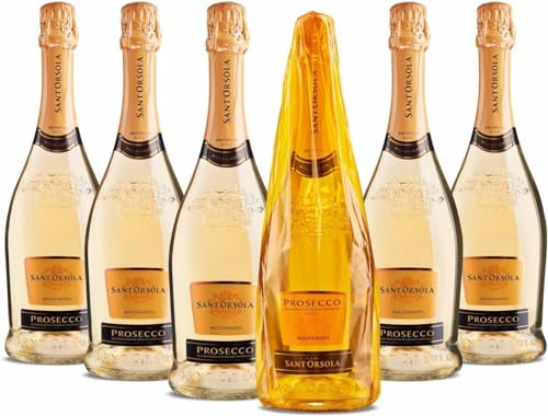 Sant'Orsola - Prosecco D.O.C. Millesimato Extra Dry, Da Uva Glera, Gusto Fresco Con Note Fruttate, 6X750 Ml