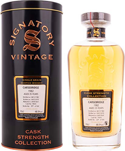 Signatory Vintage Carsebridge 35 Years Old Cask Strength 1982 48,9% Vol. 0,7L In Tinbox