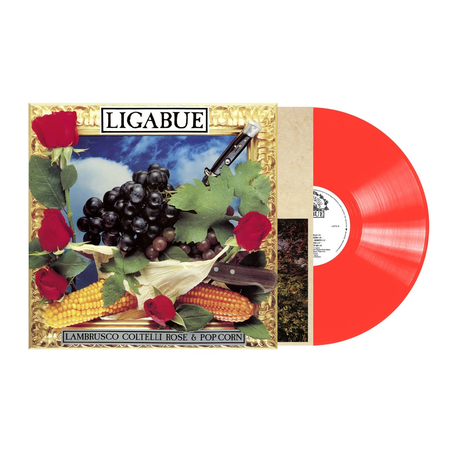 LIGABUE - LAMBRUSCO COLTELLI ROSE & POPCORN - LP VINILE ROSSO NUOVO SIGILLATO
