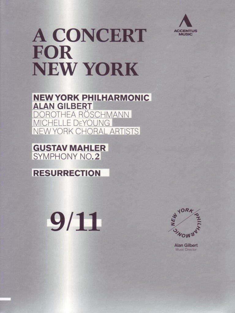 Music Dvd Gustav Mahler - Concert For New York (A)