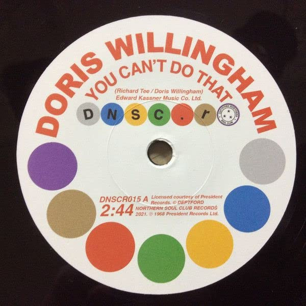 Doris Willingham You Can't Do That/Can't Get You Out Of My Mind 7 Inch Vinyl
