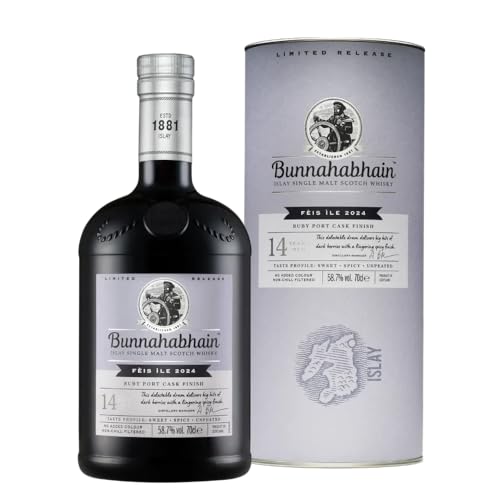 Bunnahabhain 14 Years Old Ruby Port Cask Matured Limited Release Fèis Ìle 2024 58,7% Vol. 0,7L In Giftbox