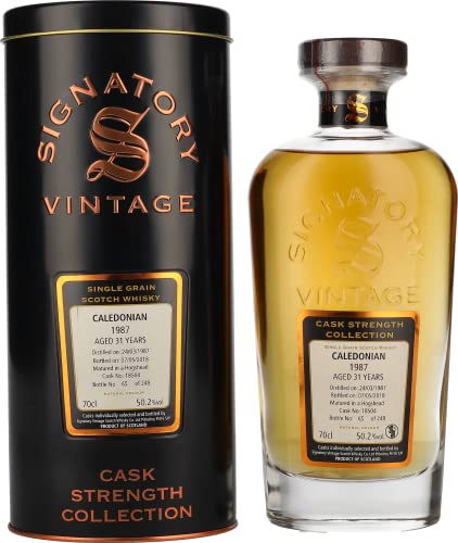 Signatory Vintage Caledonian 31 Years Old Cask Strength 1987 50,2% Vol. 0,7L In Tinbox